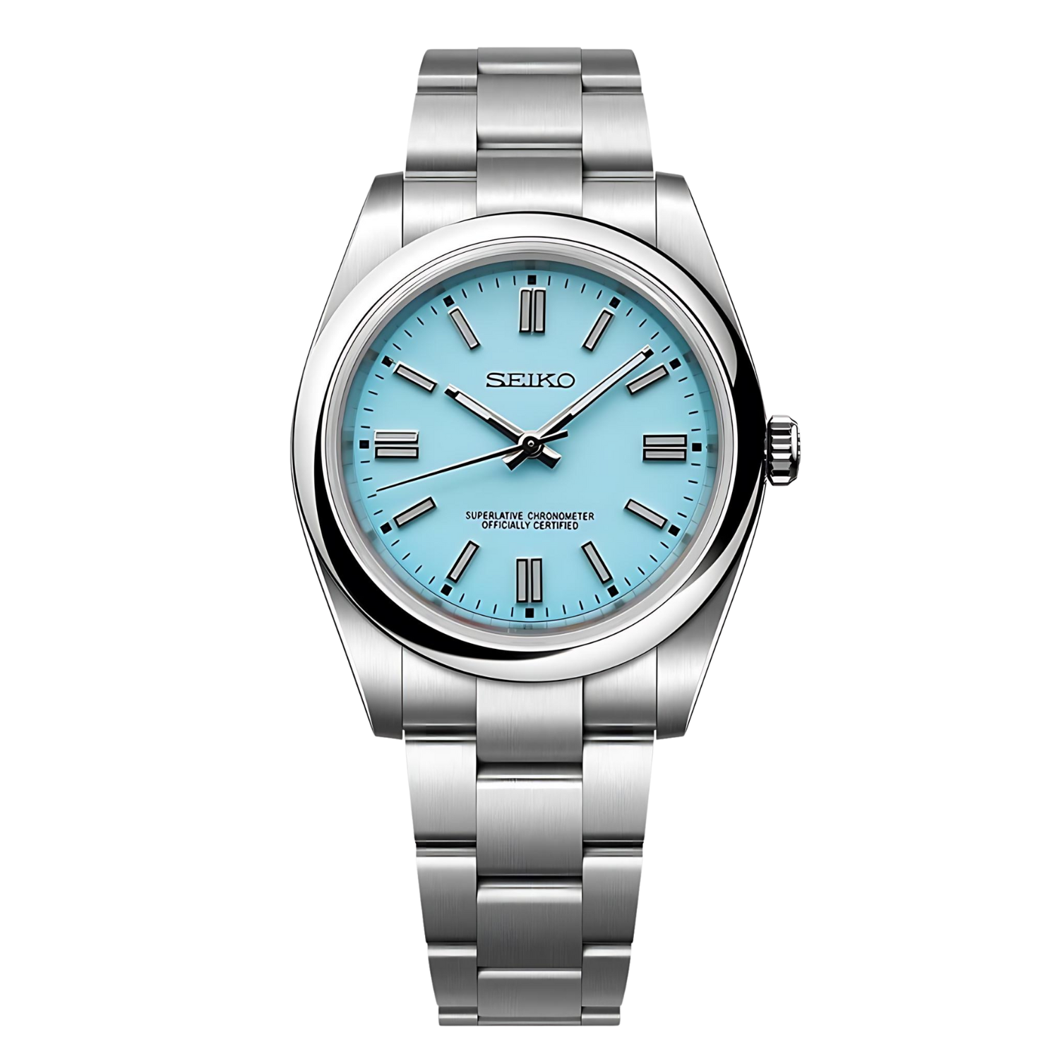 Seiko Mod Oyster Tiffany Blue – Automatik Uhr mit türkisblauem Zifferblatt und Edelstahlarmband