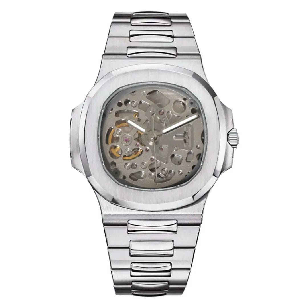 Seiko Moddys Nautilus mit skelettiertem Zifferblatt und sichtbarem Uhrwerk