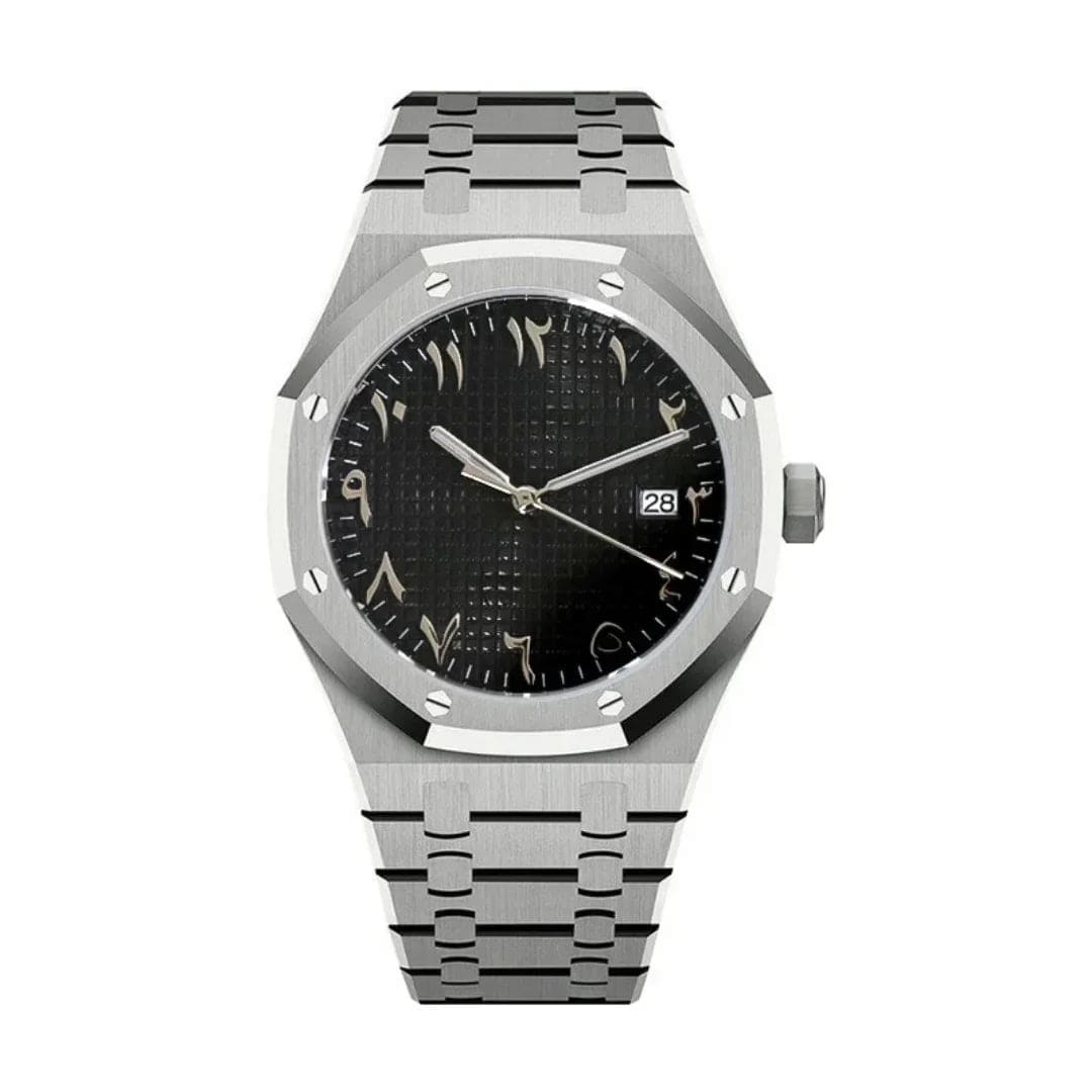 Seiko Mod Royal Oak Arabic Black Dial