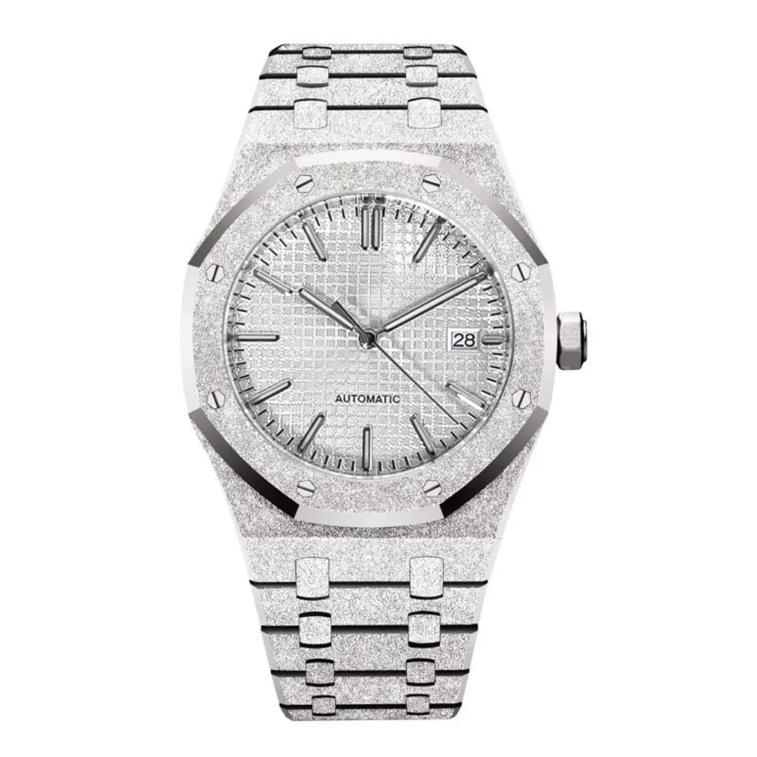 Seiko Moddys Royal Oak White Iced Out Dial